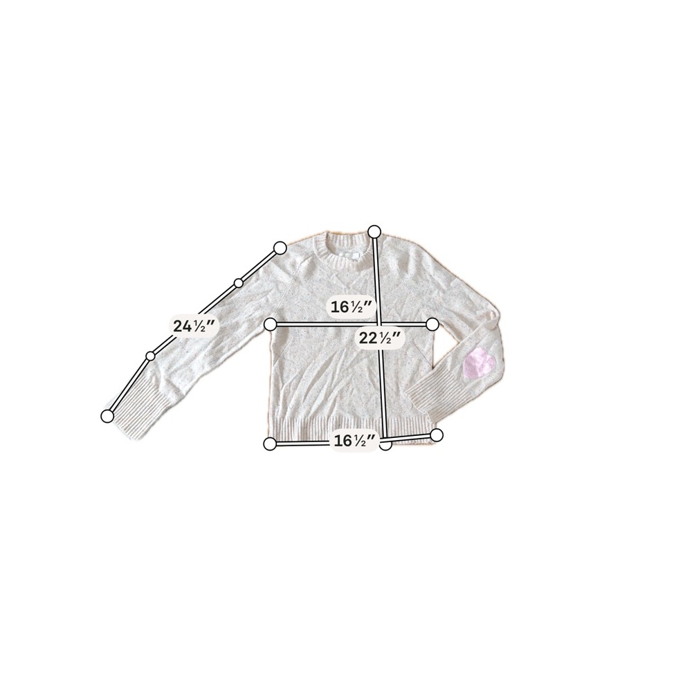ZADIG & VOLTAIRE Women's 100% Cashmere Pink Speckled Sweater Elbow Heart Patch M - Picture 5 of 11